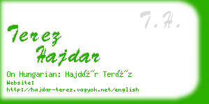 terez hajdar business card